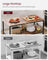 Kitchen Island - Steel - Rustic Brown and Black - Large Worktop with 3 Shelves