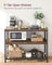 Kitchen Island - Steel - Rustic Brown and Black - Large Worktop with 3 Shelves