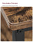 Kitchen Island - Steel - Rustic Brown and Black - Large Worktop with 3 Shelves
