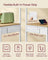 Bakers Rack - Engineered Wood - Golden Oak - 4-Tier with Power Outlet and Adjustable Shelf