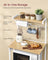 Bakers Rack - Engineered Wood - Golden Oak - 4-Tier with Power Outlet and Adjustable Shelf
