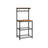 Kitchen Baker's Rack - Metal - Rustic Brown and Black - Storage Shelves with Hooks