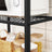 Kitchen Baker's Rack - Metal - Rustic Brown and Black - Storage Shelves with Hooks