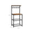 Kitchen Baker's Rack - Metal - Rustic Brown and Black - Storage Shelves with Hooks