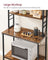 Kitchen Storage Rack - 6 Shelves and 6 Hooks - Steel - Heather Greige