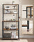 Kitchen Storage Rack - 6 Shelves and 6 Hooks - Steel - Heather Greige