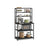 Kitchen Storage Rack - 6 Shelves and 6 Hooks - Steel - Charcoal Grey