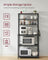 Kitchen Storage Rack - 6 Shelves and 6 Hooks - Steel - Charcoal Grey