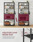 Kitchen Storage Rack - 6 Shelves and 6 Hooks - Steel - Charcoal Grey
