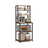 Kitchen Storage Rack - 6 Shelves and 6 Hooks - Steel - Heather Greige