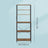 Kitchen Storage Unit - 6-Tier Design with Hooks - Metal - Rustic Brown
