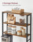 Kitchen Storage Rack - 6 Shelves and 6 Hooks - Steel - Heather Greige