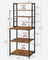 Kitchen Storage Rack - 6 Shelves and 6 Hooks - Steel - Heather Greige
