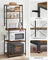 Kitchen Storage Rack - 6 Shelves and 6 Hooks - Steel - Heather Greige