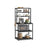 Kitchen Storage Rack - 6 Shelves and 6 Hooks - Steel - Heather Greige
