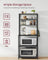 Kitchen Storage Rack - 6 Shelves and 6 Hooks - Steel - Charcoal Grey