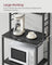 Kitchen Storage Rack - 6 Shelves and 6 Hooks - Steel - Charcoal Grey