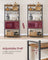 Kitchen Storage Rack - Steel - Rustic Brown - Featuring Power Outlet and 14 Hooks