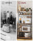 Kitchen Storage Rack - Steel - Rustic Brown - Featuring Power Outlet and 14 Hooks