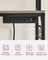Kitchen Storage Rack - Steel - Greige and Ink Black - with Power Outlet and 14 Hooks