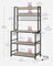 Kitchen Storage Rack - Steel - Greige and Ink Black - with Power Outlet and 14 Hooks