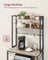 Kitchen Storage Rack - Steel - Greige and Ink Black - with Power Outlet and 14 Hooks