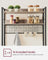 Kitchen Storage Rack - Steel - Greige and Ink Black - with Power Outlet and 14 Hooks