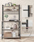 Kitchen Storage Rack - Steel - Greige and Ink Black - with Power Outlet and 14 Hooks