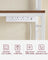 Kitchen Storage Rack - Steel Frame - Rustic Walnut and White - Power Outlet and 14 Hooks