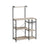 Baker's Rack - Metal - Greige and Black - Multi-functional Kitchen Storage with Wire Basket and S-Hooks