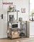 Baker's Rack - Metal - Greige and Black - Multi-functional Kitchen Storage with Wire Basket and S-Hooks