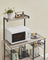 Baker's Rack - Metal - Greige and Black - Multi-functional Kitchen Storage with Wire Basket and S-Hooks