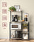 Baker's Rack - Metal - Greige and Black - Multi-functional Kitchen Storage with Wire Basket and S-Hooks