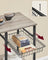 Baker's Rack - Metal - Greige and Black - Multi-functional Kitchen Storage with Wire Basket and S-Hooks