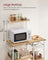 Kitchen Baker's Rack - Metal - Greige and Black - Includes Wire Basket and 6 S-Hooks