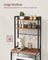 Kitchen Storage Rack - Steel - Rustic Brown - Features Power Outlet and Hooks