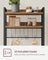 Kitchen Storage Rack - Steel - Rustic Brown - Features Power Outlet and Hooks