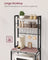 Kitchen Storage Rack - Steel - Rustic Brown - Features Power Outlet and Hooks