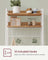 Kitchen Storage Rack - Steel Frame - Rustic Walnut and White - Power Outlet and 14 Hooks