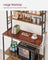 Kitchen Storage Rack - 6 Shelves and Hooks - Steel - Rustic Brown and Black