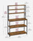 Kitchen Storage Rack - 6 Shelves and Hooks - Steel - Rustic Brown and Black