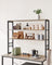 Baker’s Rack - Metal - Rustic Brown and Black - 6-Tier Kitchen Storage with Hooks