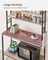 Kitchen Storage Rack - Steel - Heather Greige - 6 Shelves and 6 Hooks