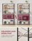 Kitchen Storage Rack - Steel - Heather Greige - 6 Shelves and 6 Hooks