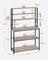 Baker’s Rack - Metal - Rustic Brown and Black - 6-Tier Kitchen Storage with Hooks