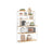 Kitchen Storage Rack - 6 Shelves and 6 Hooks - Steel - Oak and White
