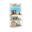 Coffee Bar - Wood - Rustic Brown - With LED Lights and Adjustable Shelves
