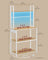 Coffee Bar - Wood - Rustic Brown - With LED Lights and Adjustable Shelves