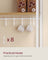 Bakers Rack - Wood - Rustic Brown - Coffee Bar Cabinet with Power Outlet and Hooks
