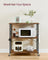 Serving Trolley - 3 Shelves with Hooks - Metal - Rustic Brown
